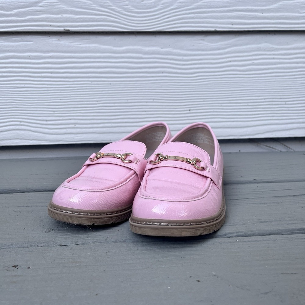 Gymboree Pink Faux Patent Loafers Classroom Cutie Girls Size 2